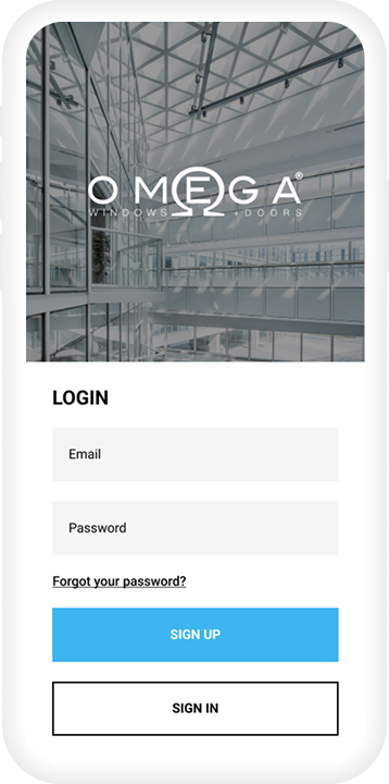 Omega Windows mobile app screenshot